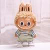 38cm Labubu Plush Doll Casual Outfit Set with Hat (Clothes Only)