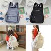 Shoulder Large Bag Capacity Simple Backpack School Junior Students Unisex Nylon