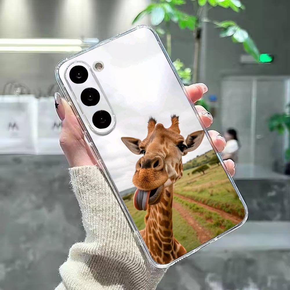 G-Giraffe Funny A-Animal Phone Case For Samsung Galaxy A91,80,73,72 ,71,53,52,32 ,31,22,21s,20,Transparent Case