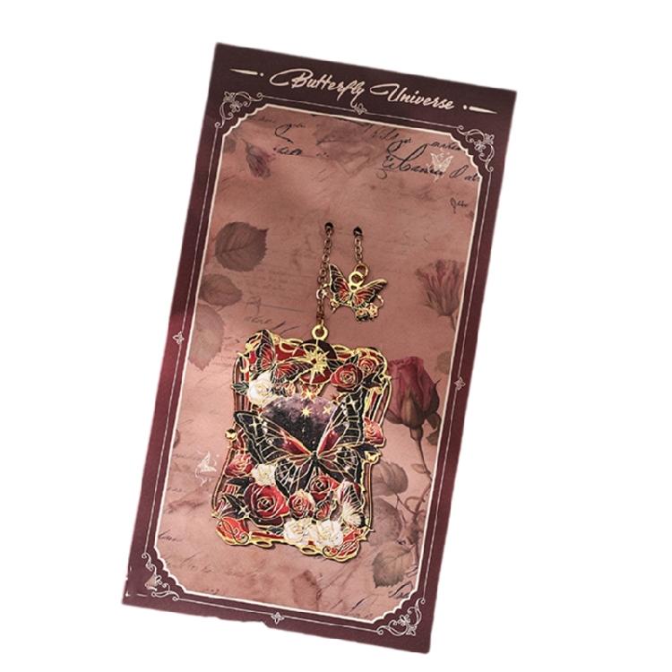 

Book Markers with Pendant Metal Reading Bookmarks Hollow Butterfly Page Markers Retro Bookmarks for Book Lovers
