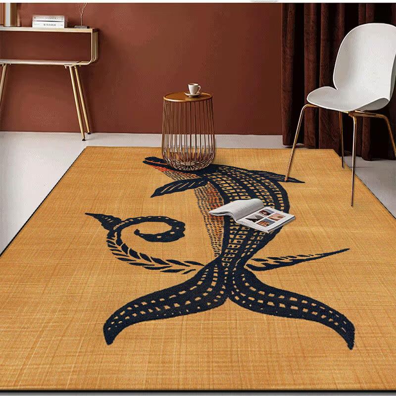 American Kitchen Floor Mats PVC Leather Waterproof Doormat Anti-slip Balcony Sink Carpet Anti-fouling Dirt-resistant Foot Mats