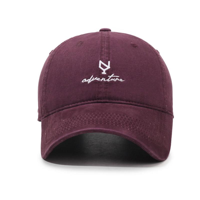 Vintage Baseball Cap Women Letter Embroidered Wide Brim Cap Sun Hat for Men