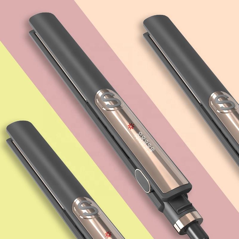 Professional Ceramic Tourmaline Flat Iron Multi-function Negative Ion 2 In 1 Hair Straightener And Curler