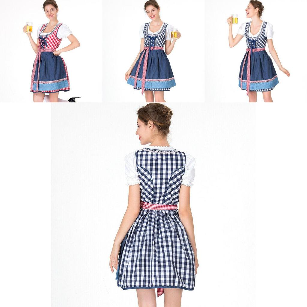 Damen Oktoberfest Einfaches Kleid Kostüm mit zarter Kante für festliche Feiern