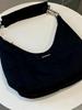 Black Retro Crescent Shoulder Bag - Niche Design, Casual Fashion