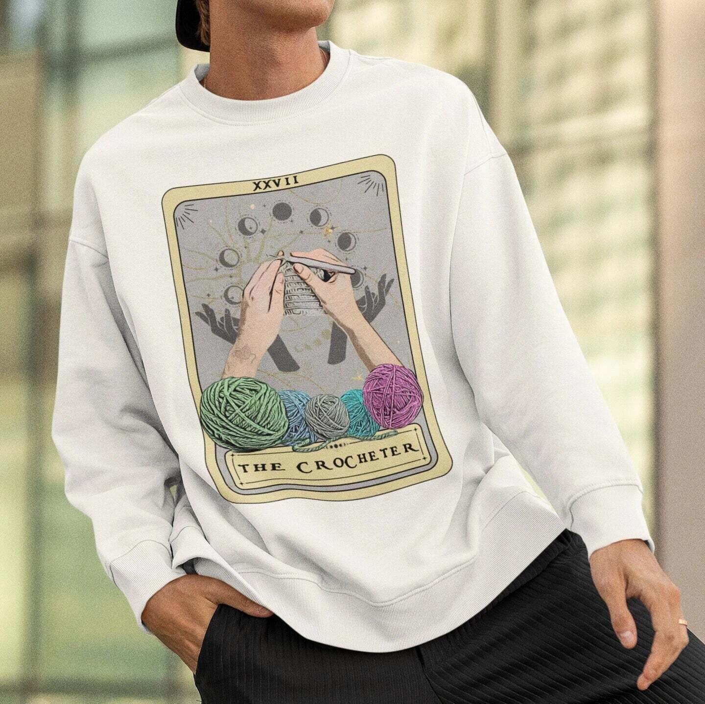 The Crocheter Tarot Card Sweatshirt M