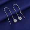 925 Sterling Silver Jewelry Women Fashion Cute Tiny Clear Crystal CZ Stud Earrings Gift for Girls Teens Lady E001