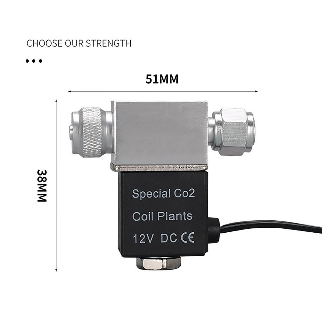 1PC Aquarium Magnetventil CO2 System Regler Aquarium Zubehör Elektrische Niedrigen Temperatur Magnetventil Für Aquarium DC12V