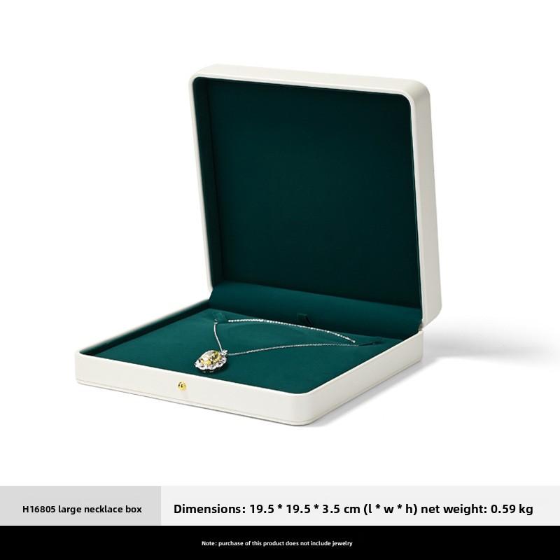 Luxury PU Leather Jewelry Box with Velvet Interior, Ring Earring Necklace Bracelet Storage Gift Box