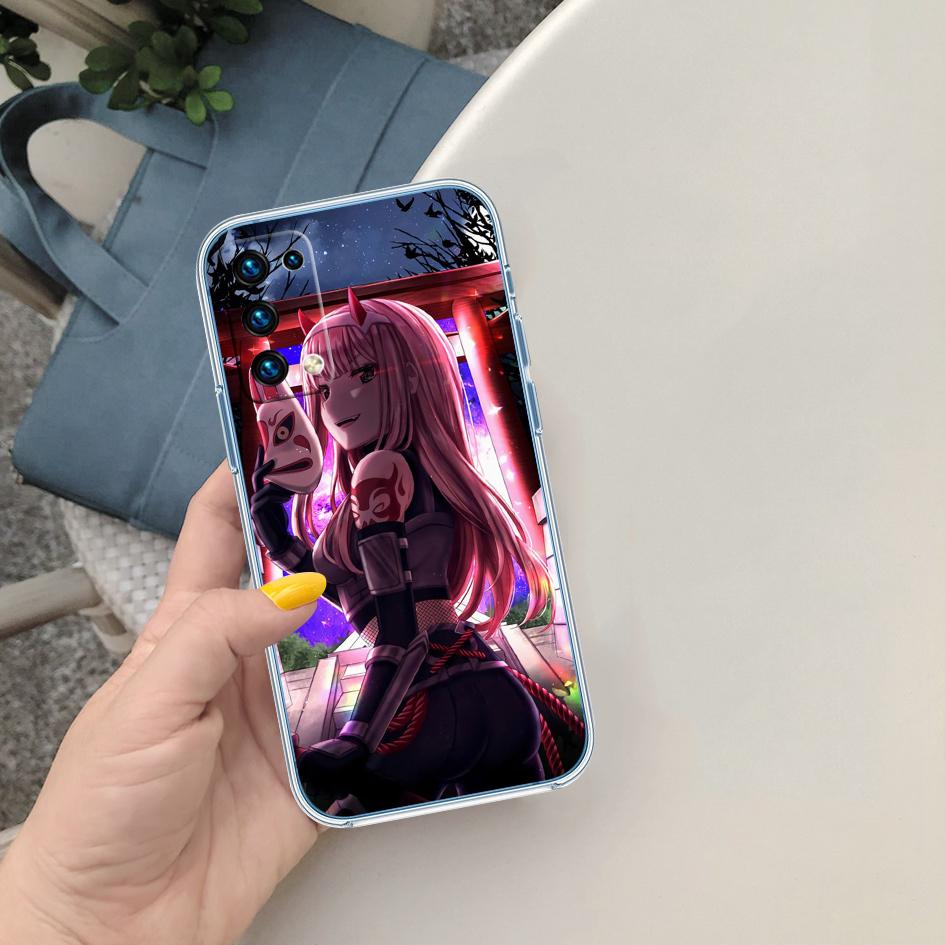 PP64 Zero Two Soft Shell Transparent Phone Case for Motorola Moto G7 G8 G9 G84 G85 G73 G24 G15 Z2 Play Power Plus