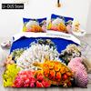 Blue Sea World Bettwäschesets 3D-Druck Meerestiere Delfine Haie Und Cartoon Steppdecke Queen Bettbezug-Set Kinder Erwachsene Bettwäsche