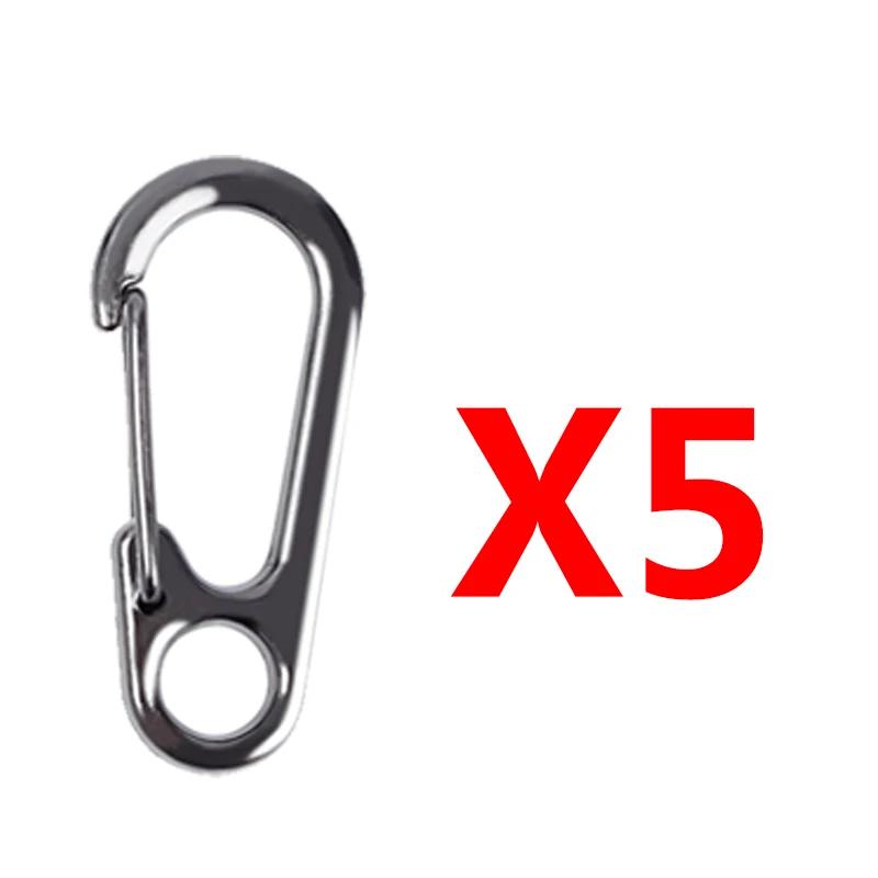 

5/10 шт. мини-карабин брелок D-образное кольцо для ключей пружинные зажимы из алюминиевого сплава пряжка для выживания на открытом воздухе кемпинг брелок инструмент 5pcs (Gun Color)