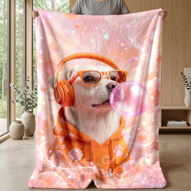 Palm Tree Bath Time Theme Blanket Lightweight Warm Flannel Blanket Decorative Throw Blanket for Home Decoration