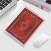Woven flower Persian carpet small coaster wholesale merchants mouse pad desk mat retro style rubber non-slip computer desk mats