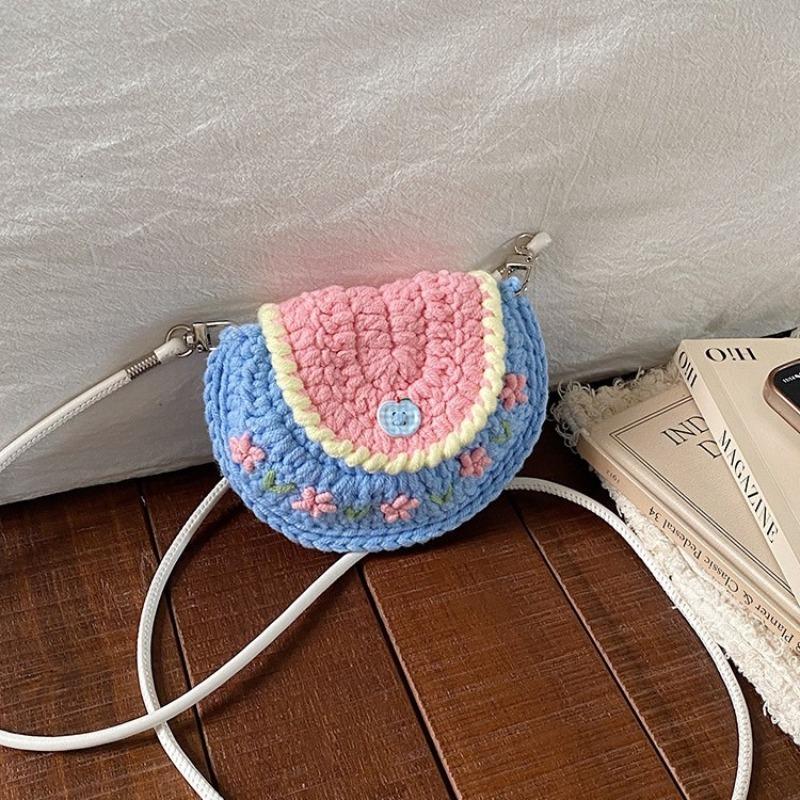 Handmade Knitted Cute Crossbody Bag, Unique Design, Single Shoulder Bag