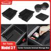 Car Storage Box For Model Y 3 Center Console Trays Armrest Hidden Box Bins Cup Holder Under Seat Organizer Car Accessories