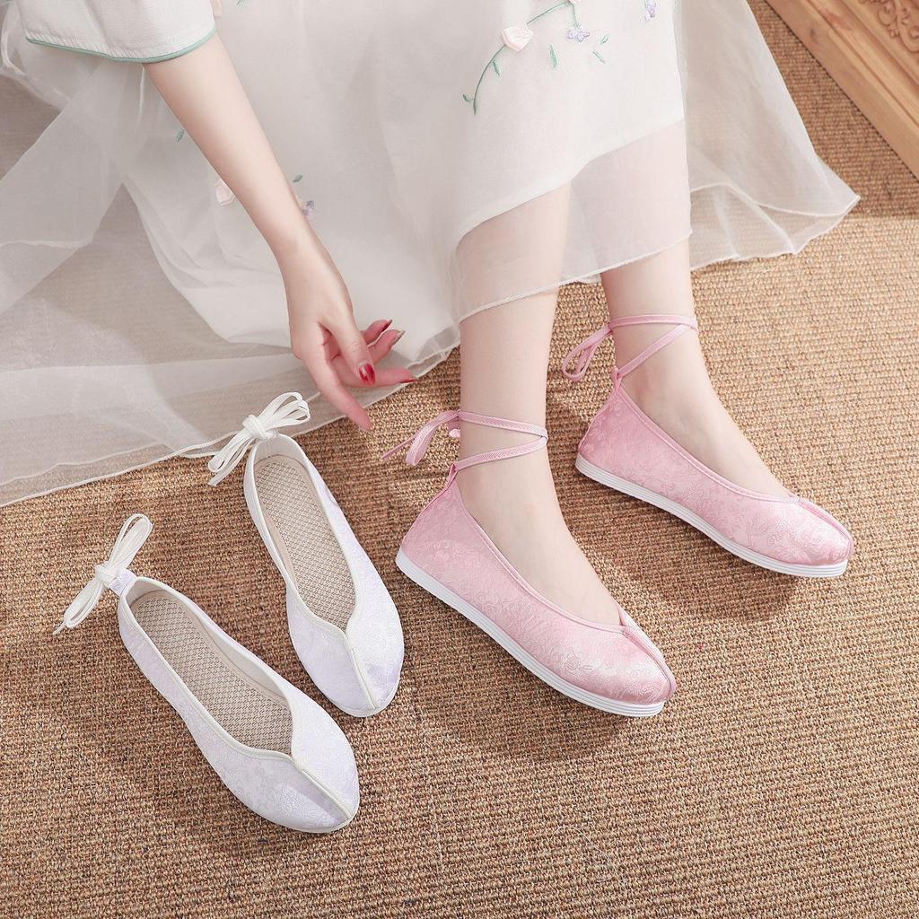 Scarpe Piatte in Broccato Hanfu da Donna Stile Dinastia Ming