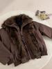Men's Winter Mountain Eagle Faux Fur Collar Cotton Jacket - Warm, Thick, Loose-Fit Outerwear
