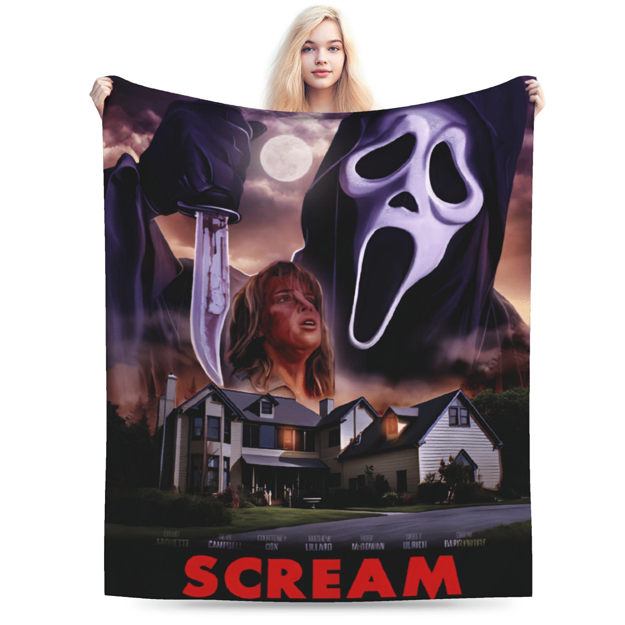 Крик Фильм Ужасов Одеяло Качество Теплое Мягкое Плед Зима Ребенок Диван Кровать Принт Покрывало 30x40in