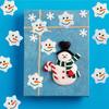 500Pcs per roll Christmas Collection Laser-Cut Snowman Doodle Stickers PVC Self-Adhesive Festive Party DIY Decorative Decals