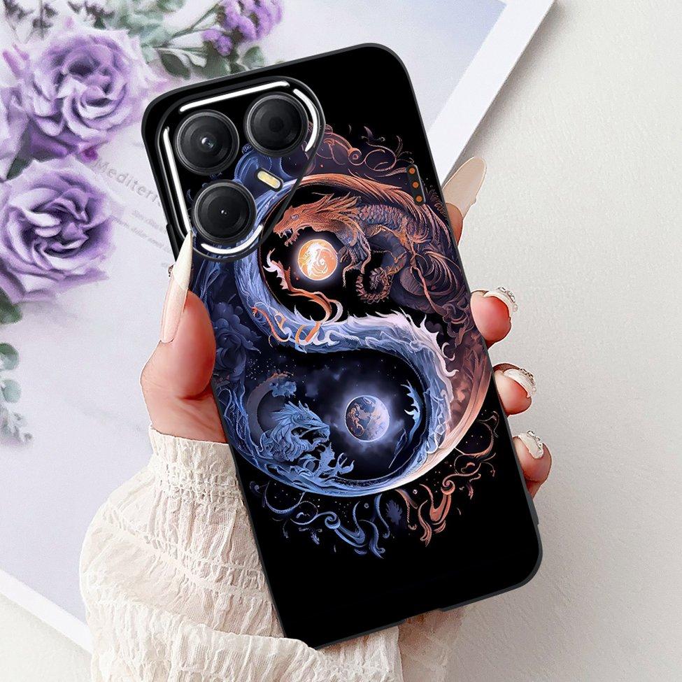 For Tecno Pova 7 5G Cover Case LJ7 Luxury Butterfly Love Fashion Flowers Cool Lion Painted Phone Case For Techno Pova7 5G Bumper