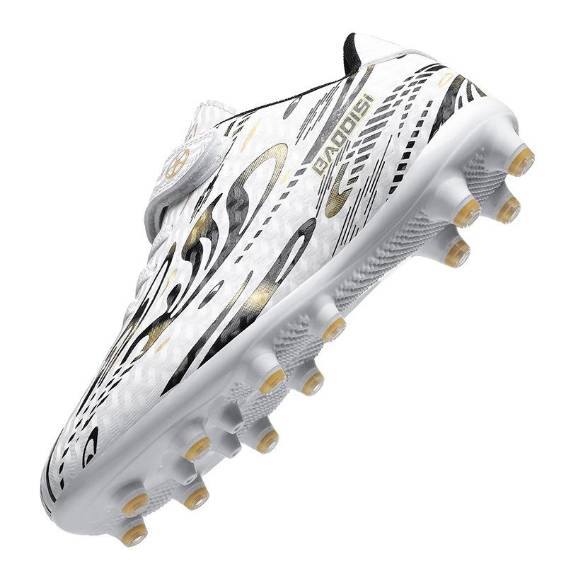 C Luo children's Velcro football shoes men's long nails broken nails middle school children primary school students grass game training shoes