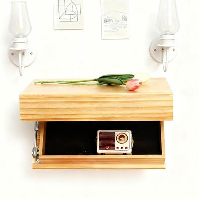 Floating Shelf with Hidden Compartment Modern Wooden Floating Shelf Wall Mount Storage And Display