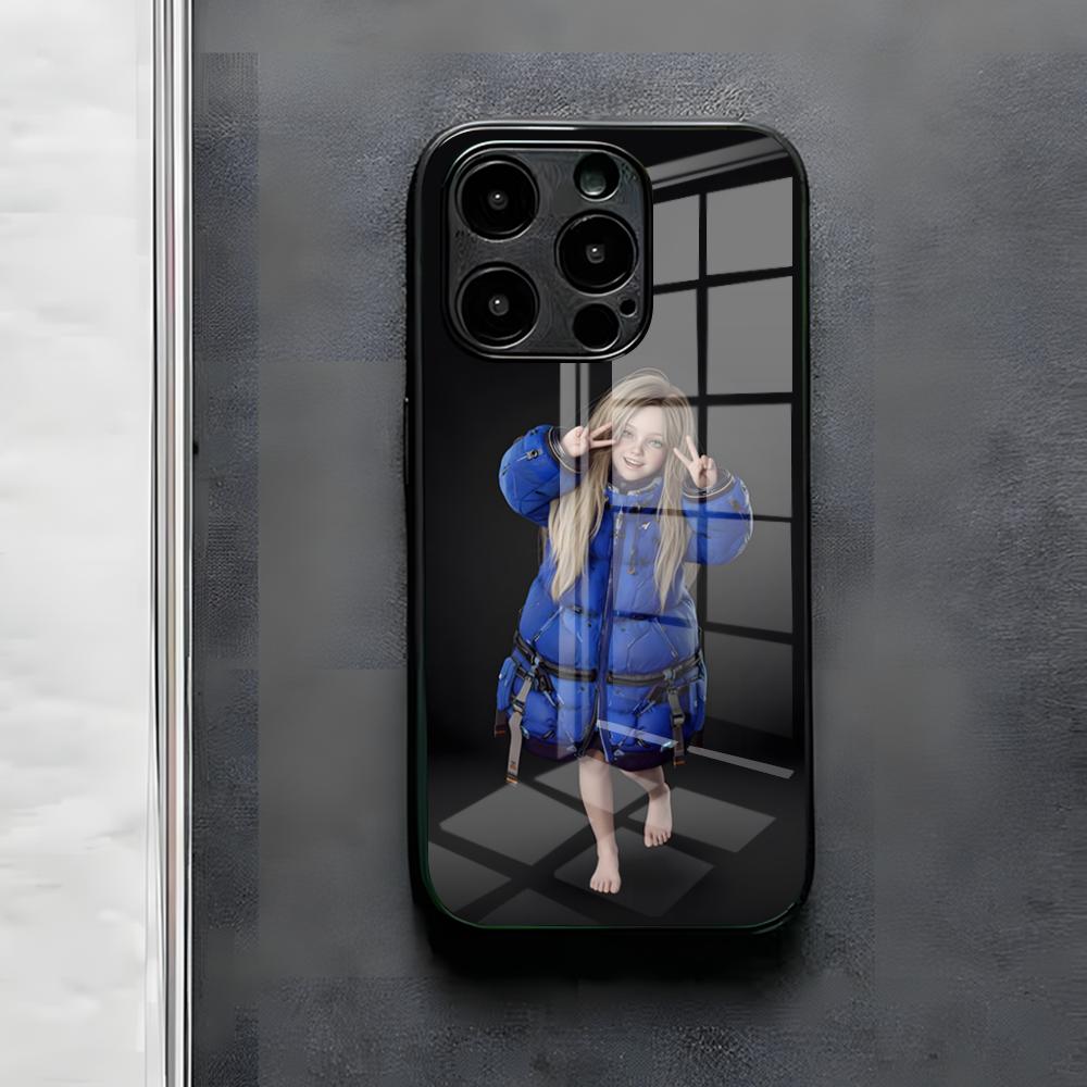 Diana Pragmata Phone Case For IPhone 17 Air 16 E Pro Max 15 14 13 Mini 12 Pro 11 Max Plus Black Glass Cover