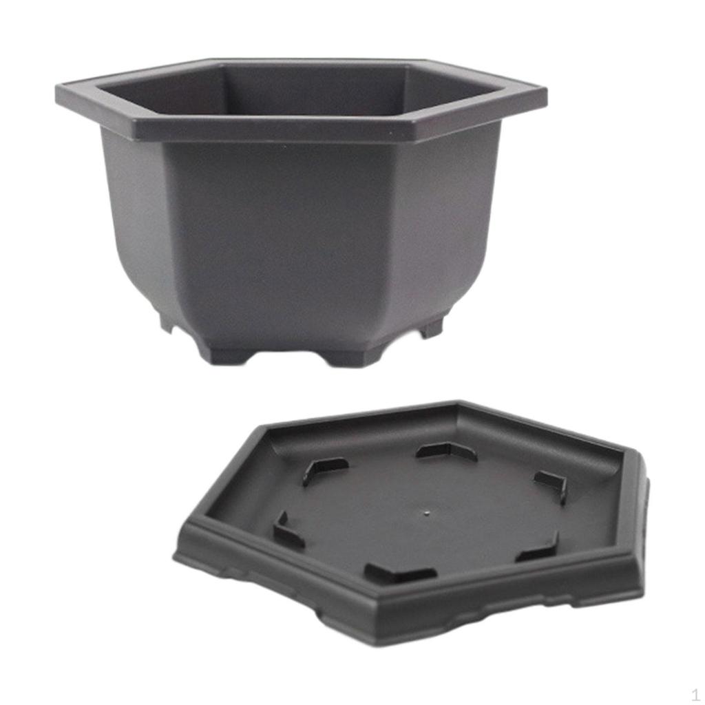Durable Plant Pots with Tray for Indoor and Outdoor Use