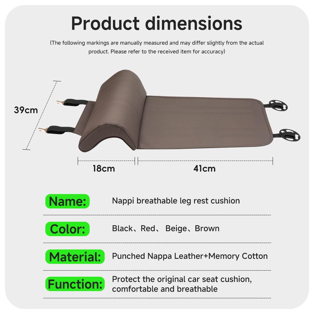 For SEAT Accessories Leon 1 2 MK3 FR Cordoba Ibiza Arosa Alhambra Altea Exeo Toledo Cupra Car Seat Leg Extended Cushion Pad SH1