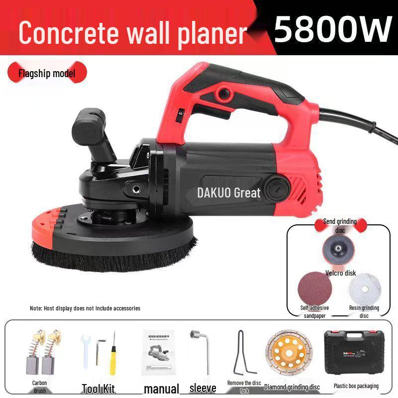 Electric Cement Floor Grinder with Grinding Discs – Wall Scraper & Putty Planer