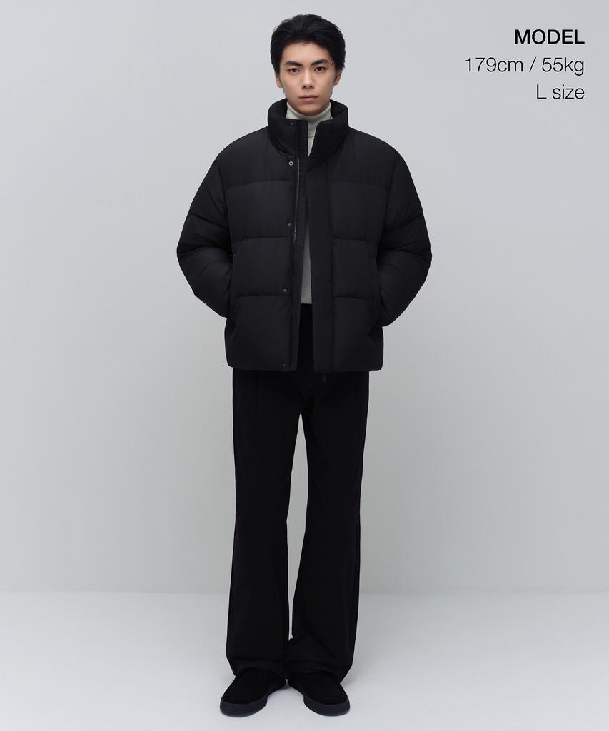 Musinsa Standard Goose Down Puffer Short Padded Jacket [Black]
