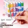 Bead Pen Efficient Jam-Free Press Type Portable Handheld Storable Writing Tool for Office Gift Stationery