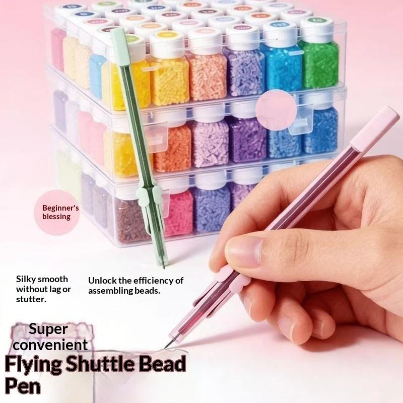 Bead Pen Efficient Jam-Free Press Type Portable Handheld Storable Writing Tool for Office Gift Stationery