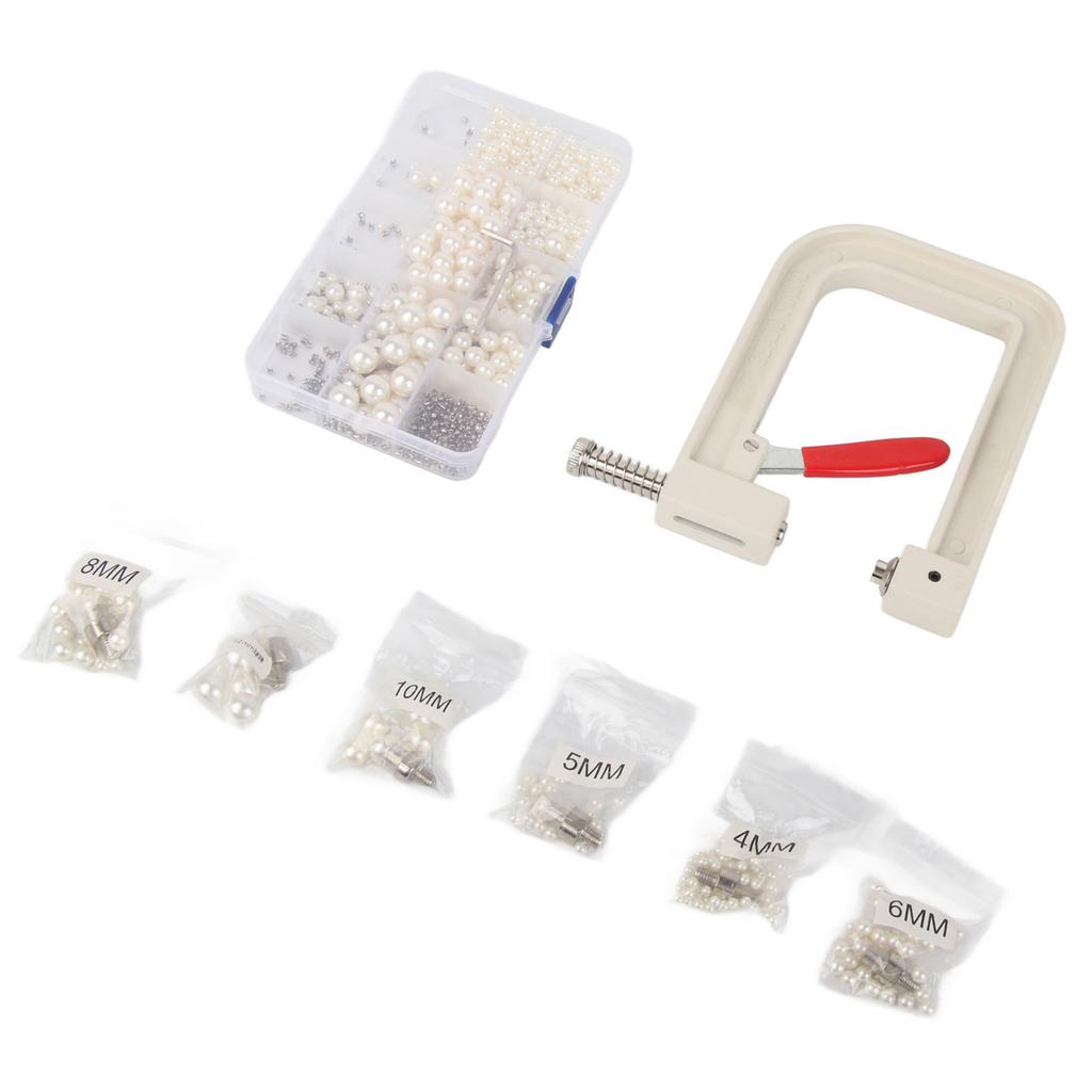 Pearl Setting Machine Kit with Hand Press Machine Pearls Accurate Positioning Manual Pearl Setting Machine for DIY