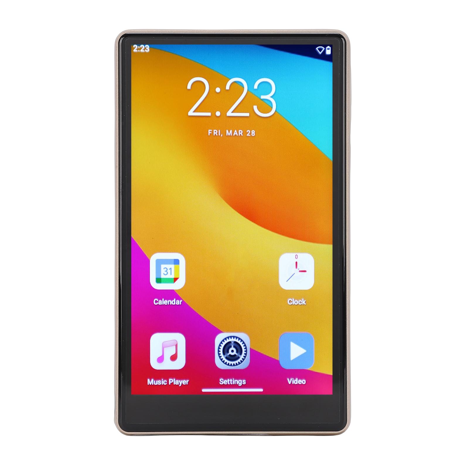 

MP3 Player 5.0 Inch HD Full Touch Screen 4G 64G WiFi Bluetooth 5.0 MP3 Music Player with FM Radio Electronic Book золотий