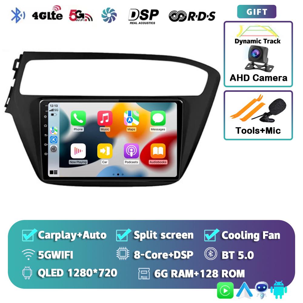 Android 14 Carplay Auto Car Radio For Hyundai I20 2018 2019 GPS Multimedia Player  Stereo Video Head Unit 360 Camera 4G+WiFi DSP