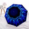 1pc Blue Lotus Flower Automatic Open/Close Umbrella, Folding Compact Umbrella with Lightweight Design for Women/Men yy251011057