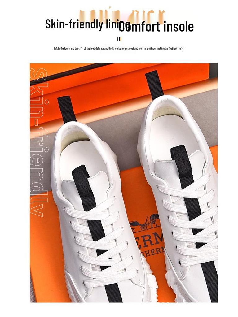 Europäischer & Amerikanischer Stil Herren Freizeit Dicke Sohle Weiße Sportschuhe