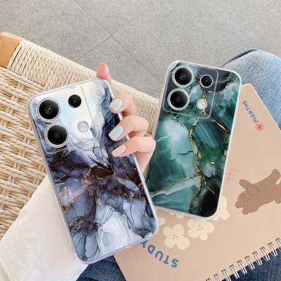 Funda de Silicona Transparente Suave de Mármol Para Xiaomi Redmi Note 13 14T 15 Samsung A55 A35 M35 S24 FE iPhone 15 Huawei Honor Cubierta Protectora a Prueba de Golpes para Cámara
