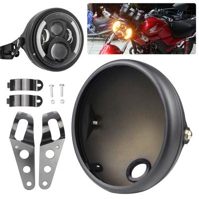 7 Inch Retro Modified Motorcycle LED Headlight Housing Bucket Headlight Base Headlight Shell Bucket Housing Shell Trim Holder