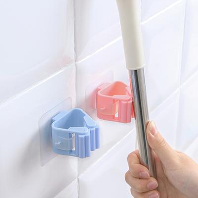 2/4/5/10 Stück Wandmontierter Mopp-Organizer Halter Selbstklebende Besenaufhänger Haken Badezimmer Küche Aufbewahrungsregale Heimzubehör