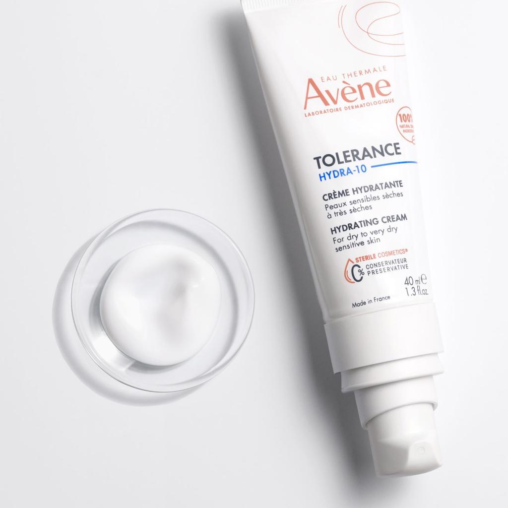 Avene Tolerance Hydra-10 Feuchtigkeitscreme, 40 ml, Beruhigend & Reparierend, Für empfindliche Haut, Langanhaltender Feuchtigkeitsspender