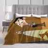 Mr. Beans  Teddy Bear  Blankets Fleece Spring/Autumn Cartoon Multifunction Soft Throw Blanket For Bedding Travel Bedding Throws