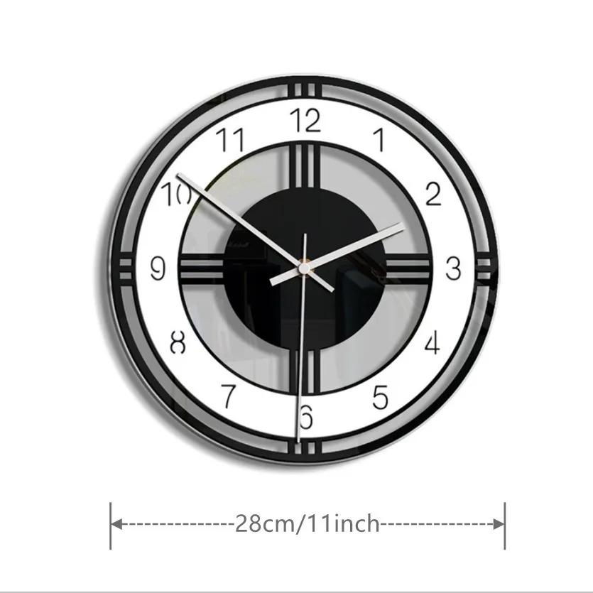 Modern Style Wall Clock Silent Modern Transparent Clocks Quartz Movement Wall Watches Modern Home Wall Decoration Accessories
