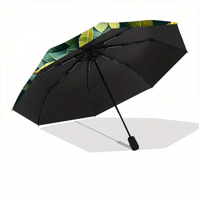 1pc Snake Leaves Automatic Open/Close Umbrella, Portable Folding Umbrella for Travel, Themed Events, It is suitable as a gift for various festivals, O