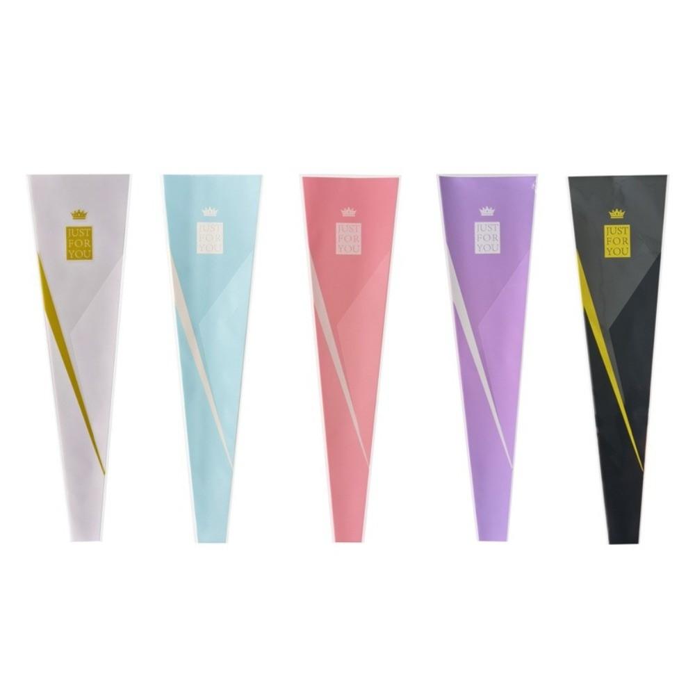 50Pcs DIY Crown Flower Wrapping Bag Single Flower Waterproof Single Rose Sleeves Transparent Flower Packaging Bag Wedding