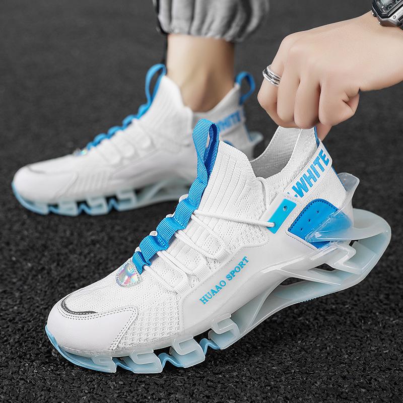 Spring New Men's Shoes Casual Sports Shoes Men's Blade Running Shoes Flying Mesh Big Mens Shoes