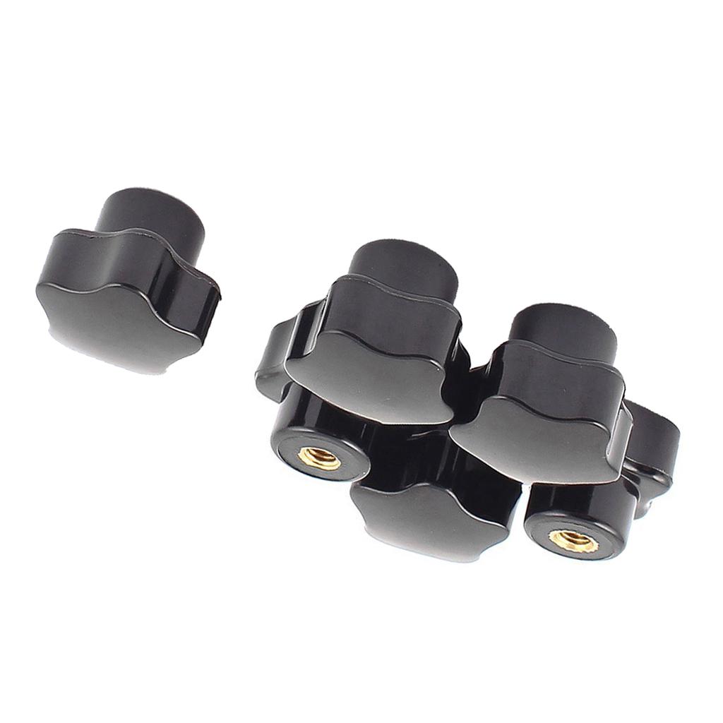 sourcingmap/® Pomo Perilla Ajustable con Mango Redonda de 10 X 5mm Negro Di/ámetro 25mm Longitud de Rosca de Pl/ástico