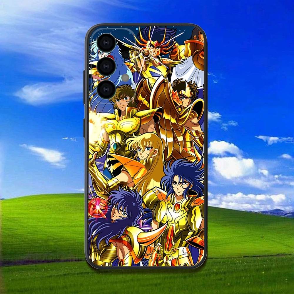 Phone Case For Samsung Galaxy A13,A21s,A22,A31,A32,A52,A53,A71,A80,S-Saint Seiya Knights Zodiac Soft Black Shell